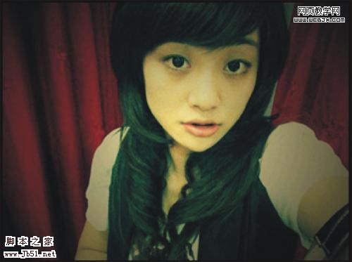 美图秀秀P图 个性十足复古美女照片-www.jb51.net