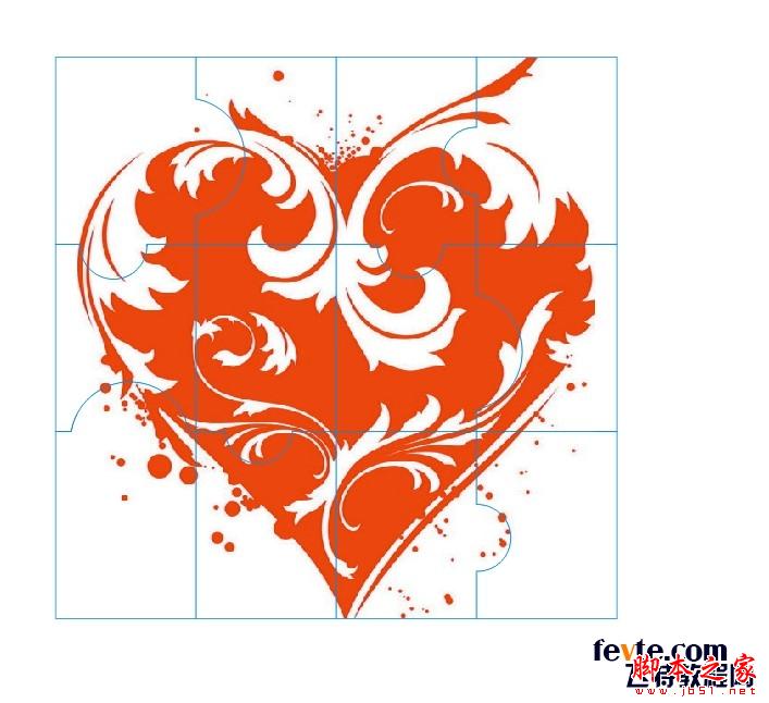 用CDR制作美丽拼图  