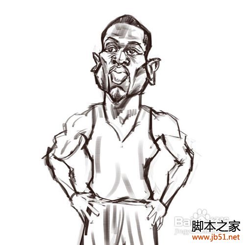 PS鼠绘非常有质感的球星漫画