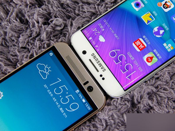 三星S6 Edge和HTC One M9对比图赏
