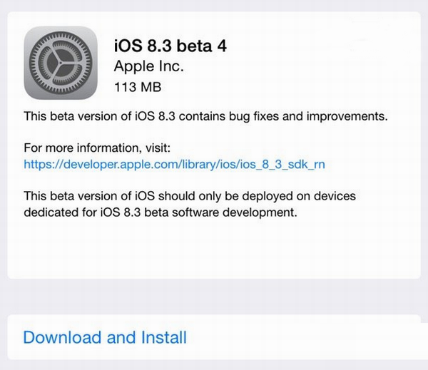 ios8.3beta4使用效果如何？ios8.3beta4评测