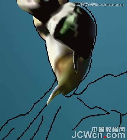 CorelDRAW巧用网格工具绘制恶魔谷插画,