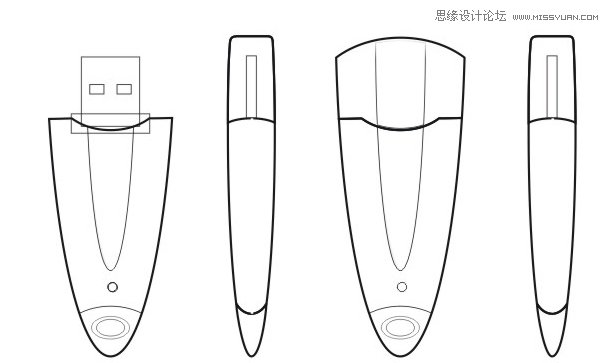 Coreldraw绘制质感效果的立体感U盘教程,破洛洛