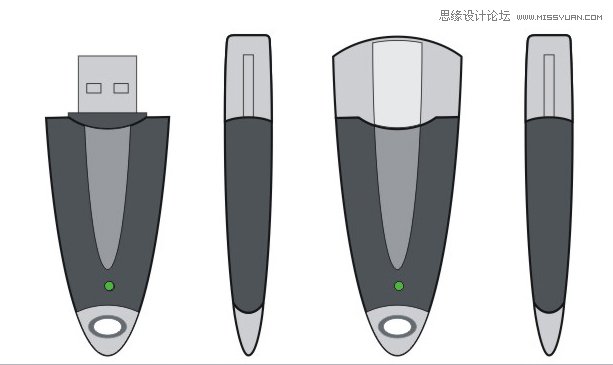 Coreldraw绘制质感效果的立体感U盘教程,破洛洛