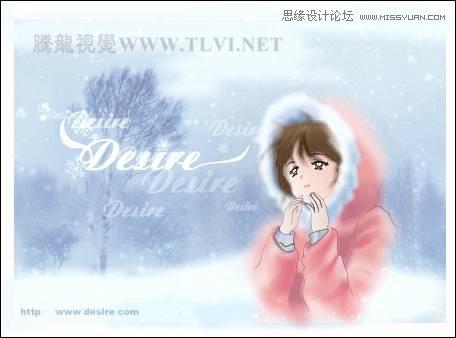 CorelDRAW绘制雪地中的唯美女孩教程,破洛洛