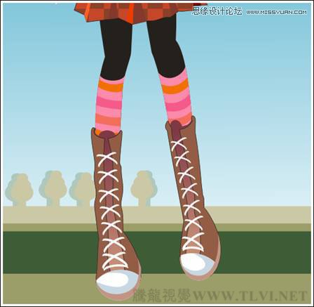 CorelDRAW绘制卡通风格的时尚美女教程,破洛洛