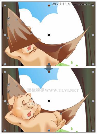 CorelDRAW绘制可爱的泡泡猪卡通插画,破洛洛