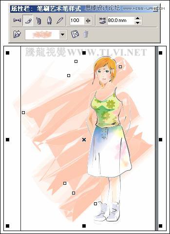 CorelDRAW绘制卡通插画美女教程清晨的阳光,破洛洛