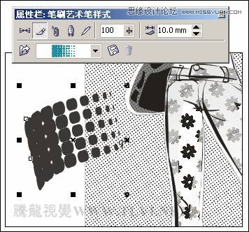 CorelDRAW绘制半调图案背景前的摩登少女,破洛洛