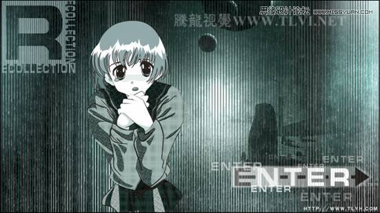 CorelDRAW绘制单色风格的恐怖场景教程,破洛洛