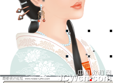 CorelDRAW鼠绘教程：绘制著名词人李清照,破洛洛