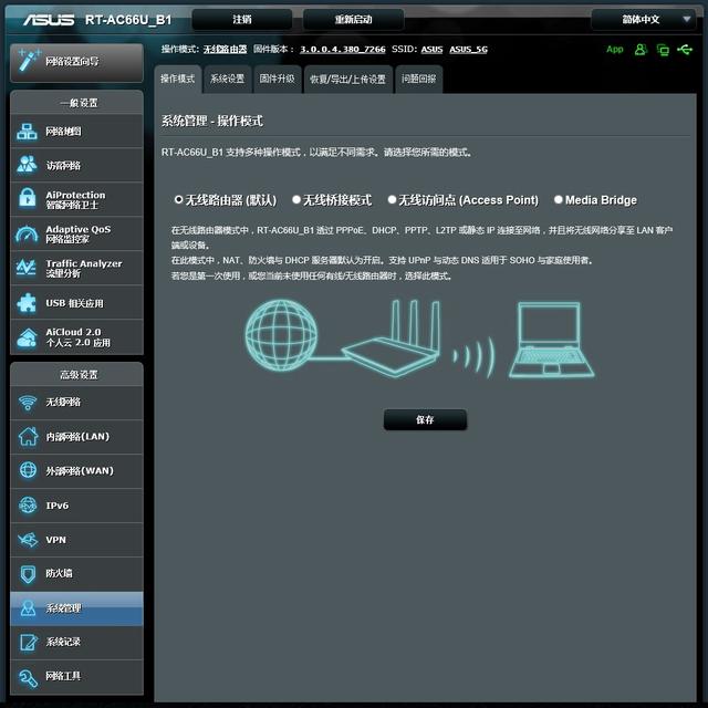 华硕 RT-AC66U B1:1750M传输速率中的实力派 华硕 RT-AC66U B1:1750M传输速率中的实力派