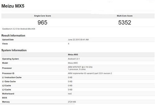 魅族mx5跑分多少 魅族mx5跑分测评1