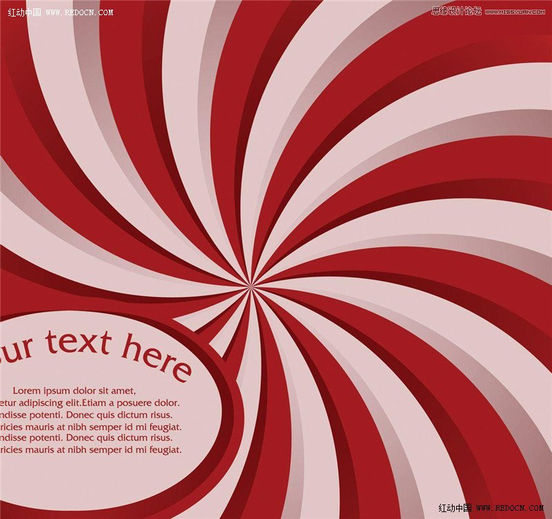 Coreldraw制作漂亮的旋转海报背景图,PS教程,思缘教程网