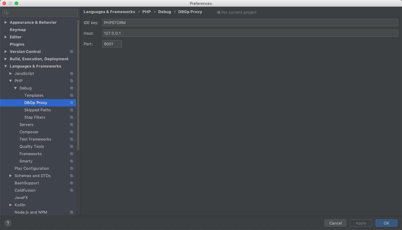 IDEA-PHP-XDebug-DBGp-Proxy