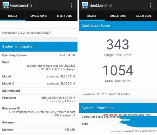 三星galaxy grand prime超值版跑分测评