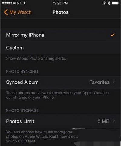 iphone上照片同步到apple watch图文教程1