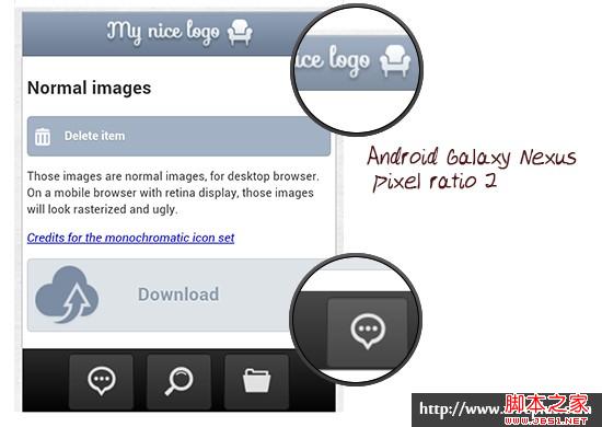 移动Web上CSS为Retian屏幕替换图片