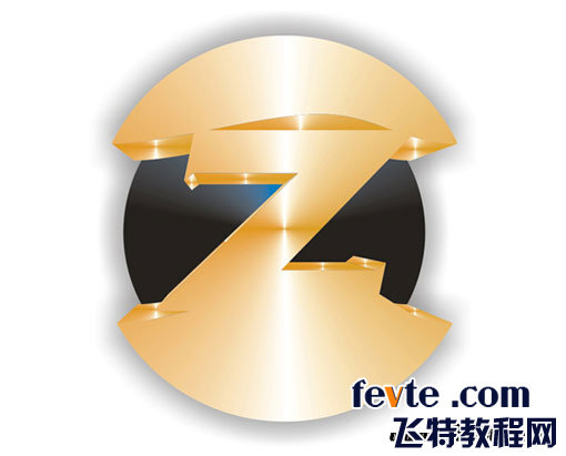 CDR绘制金属质感标志 脚本之家 CDR实例教程