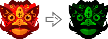 将 rgba 中的 r 和 b 置为 0