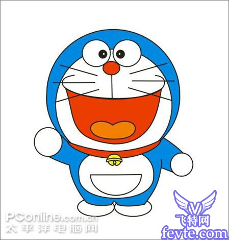 CDR教程：用CDR绘制可爱的叮当 脚本之家 CorelDraw实例教程