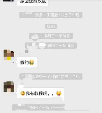 微信撤回消息并亲了你的小脸怎么弄