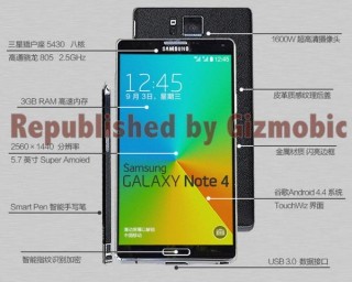 三星GALAXY Note 4国行预订曝光 或售5499元
