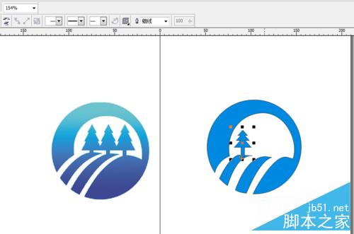 怎么用CorelDRAW曲线图形标志