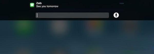 iOS 9深藏新功能：下拉回复QQ、微信
