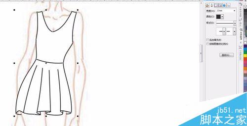 怎样用CDR+PS画服装效果图？