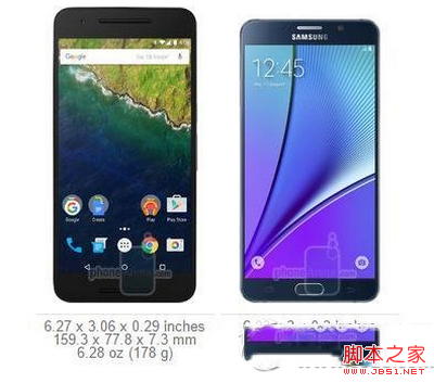 nexus6p和三星note5哪个好 nexus6p和三星note5对比1