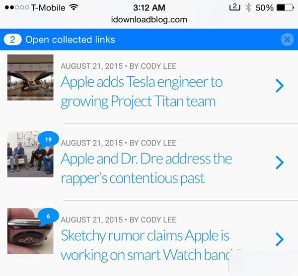 iOS8.4越狱插件:让Safari收集链接方便售后阅读