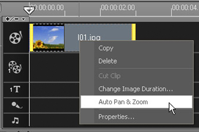 会声会影教程之自动摇动和缩放