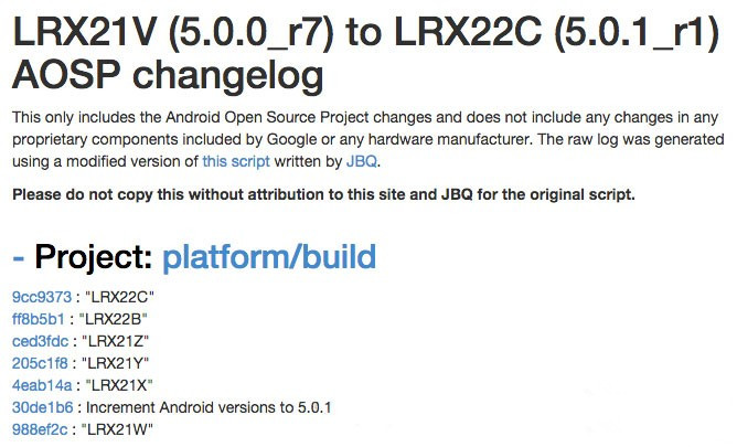 安卓5.0.1小幅升级 修复Nexus7视频播放等Bug