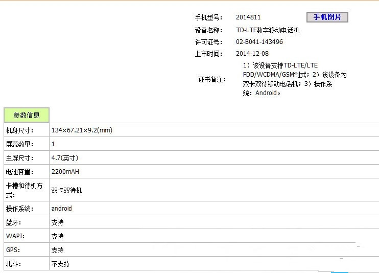 红米1s联通4G版现身工信部 售价或为699元