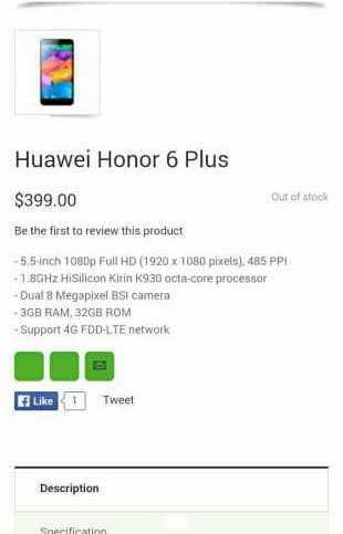 华为荣耀6 Plus首发版本曝光 魅族笑了