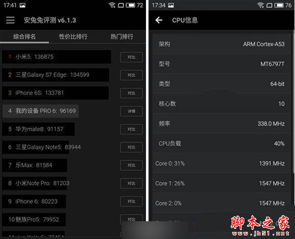 魅蓝Note3和魅族PRO6