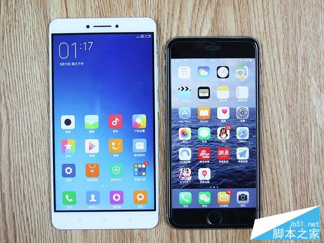 小米Max开箱,对比iPhone 6plus