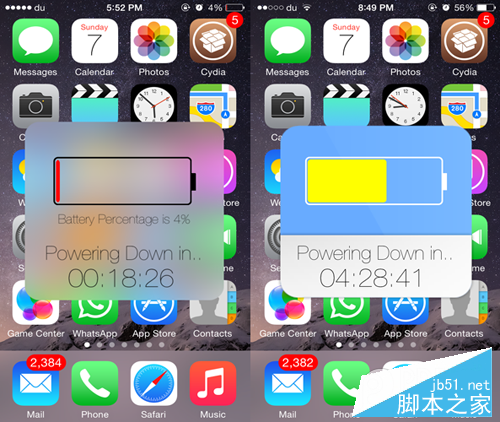 iPhone6s电池不够插件凑 ios9越狱电量管理插件推荐
