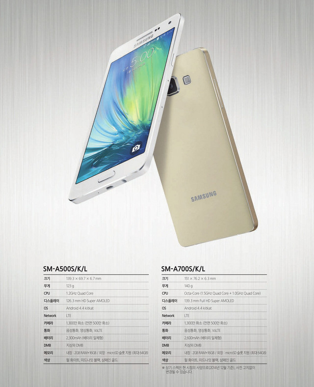 金属机身旗舰 三星GALAXY A7或14日发布 