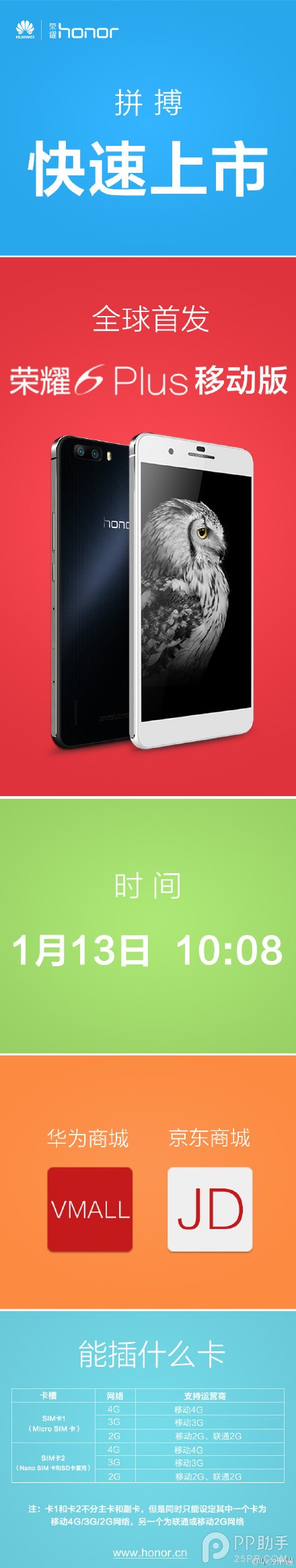 华为荣耀6 Plus移动4G版本上市时间曝光