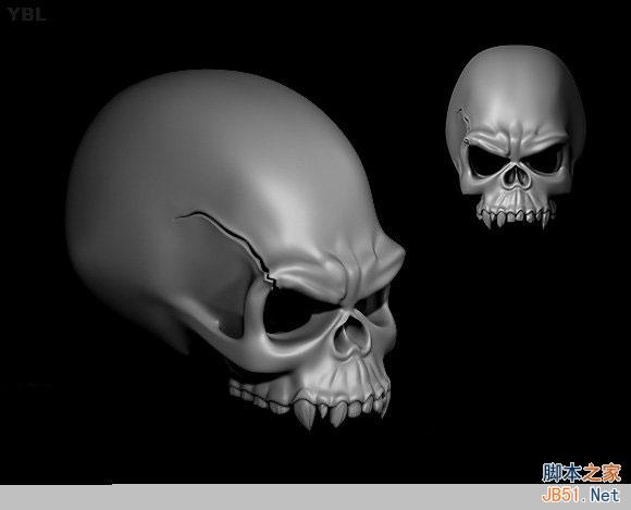 MAYA骷髅建模教程 脚本之家 MAYA建模教程
