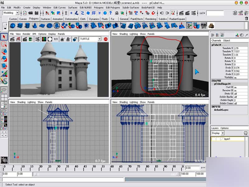 MAYA建模教程，古堡建模日記 脚本之家 MAYA建模教程