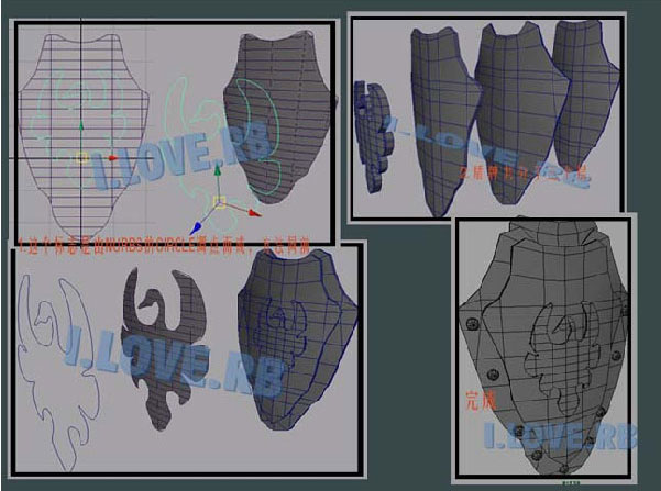maya盔甲建模教程 脚本之家 maya建模教程