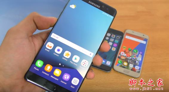 三星Note7/S7/苹果iPhone6s防水性能对比测试