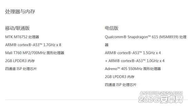 魅蓝Note电信版是什么处理器