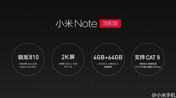 太狠了！小米Note顶配版发布