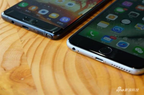三星Note7对比iPhone6s Plus 几乎完胜