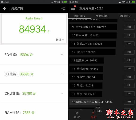 红米Note4和360手机N4S性能对比 比跑分
