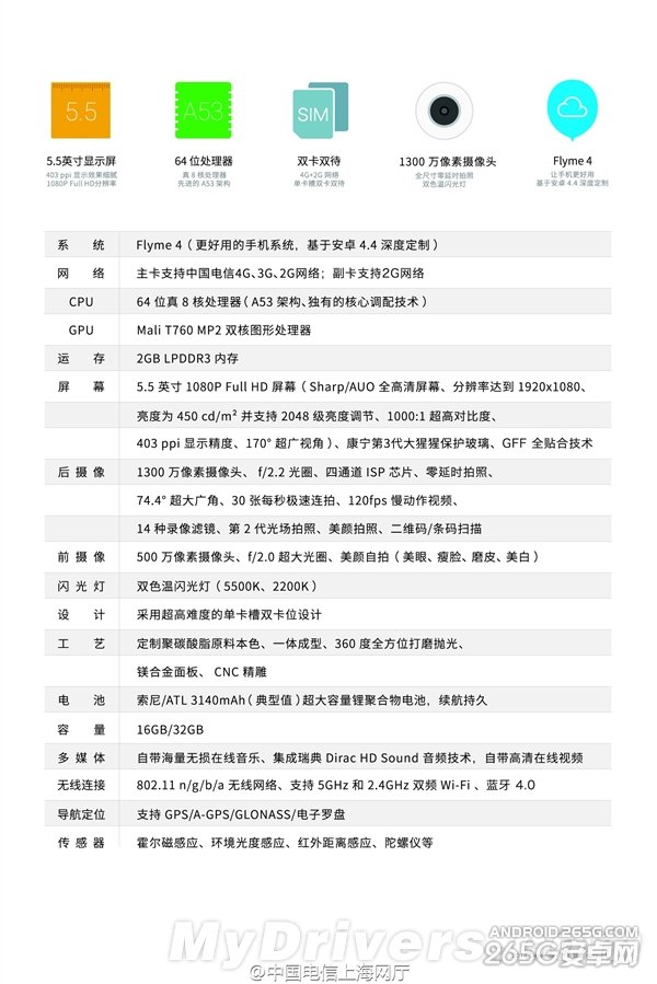 魅族电信新机配置确认：还有惊喜